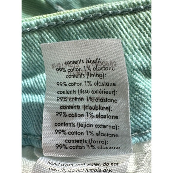 We wore what Tie Dye Flare Bell Shorts Size 29 Teal Lime Green - Picture 9 of 9